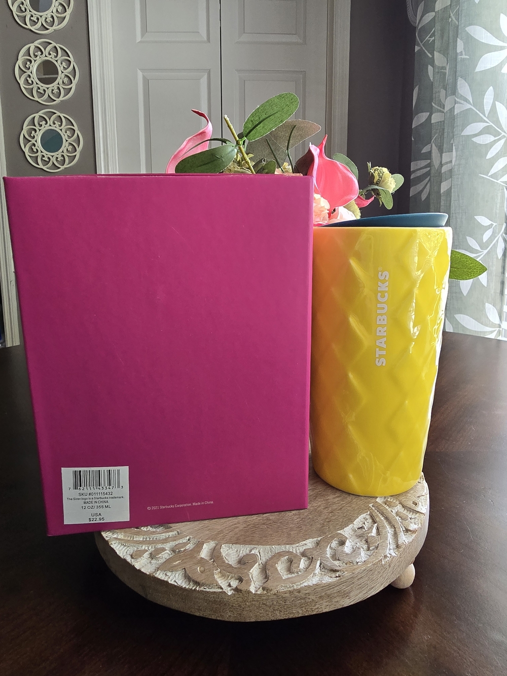 Starbucks-Hawaii Collection Pineapple Double-Walled Ceramic Tumbler - Picture 3 of 7